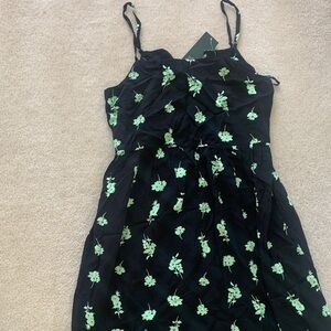 Wild Fable Black and Green Floral Maxi Dress